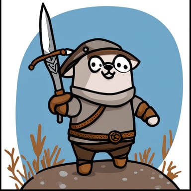 Go Blue Gopher as Geralt with two swords from The Witcher 3 game.