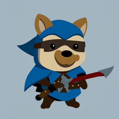 Go Blue Gopher as Geralt with two swords from The Witcher 3 game.