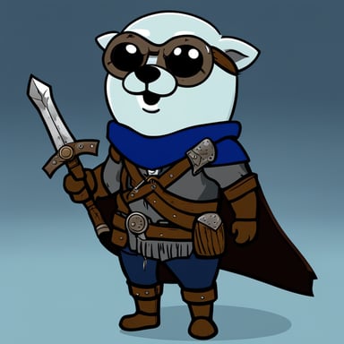 Go Blue Gopher as Geralt with two swords from The Witcher 3 game.