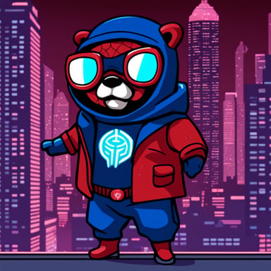 Go Blue Gopher as Cyberpunk Spiderman