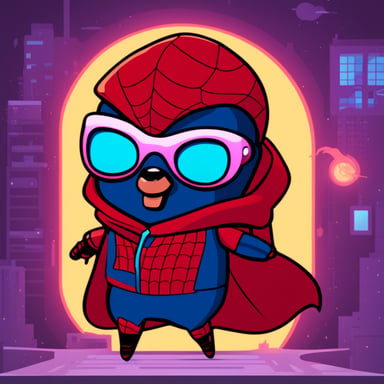 Go Blue Gopher as Cyberpunk Spiderman