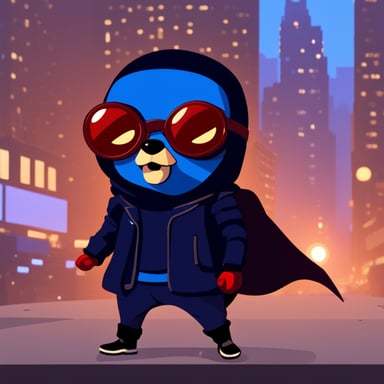 Go Blue Gopher as Cyberpunk Spiderman