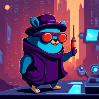 Go blue gopher as cyberpunk gopher