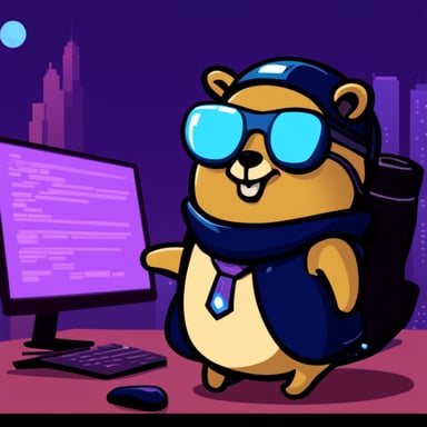 Go blue gopher as cyberpunk gopher