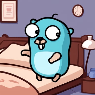 Go Blue Gopher sick in bed with the flu.