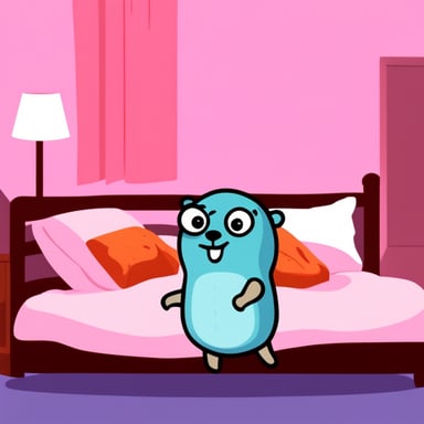 Go Blue Gopher stuck in bed with the flu