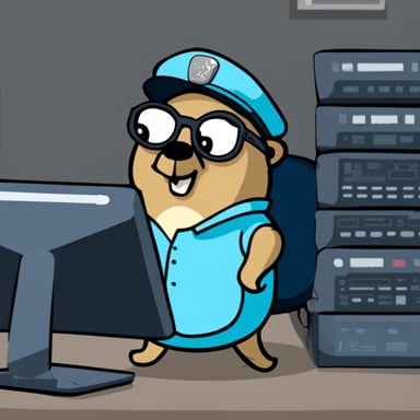 Go Blue Gopher as the security IT guy.