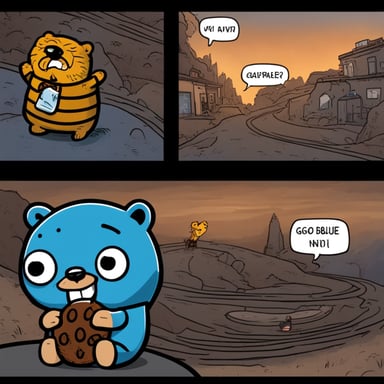 Comics with 4 pictures featuring Go Blue Gopher as Garfield.