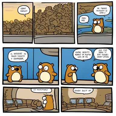 Comics with 4 pictures featuring Go Blue Gopher as Garfield.