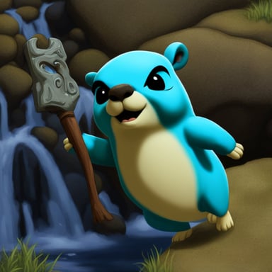 Go blue gopher in the World of Warcraft world.