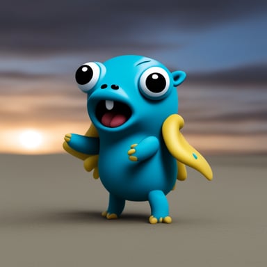 Go Blue Gopher as octopus gopher chimera.