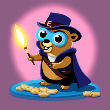 A go blue gopher planning a heist.