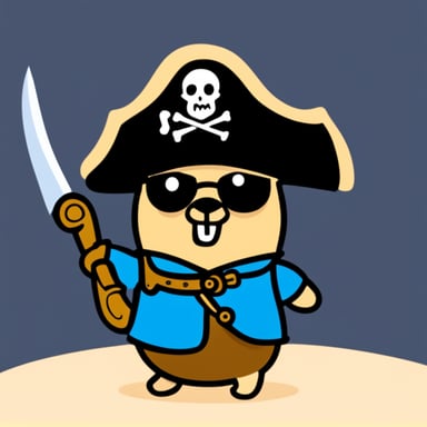 Go Blue Gopher as Pirate Captain