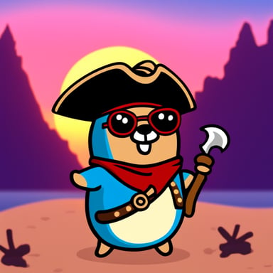 Go Blue Gopher as Pirate Captain