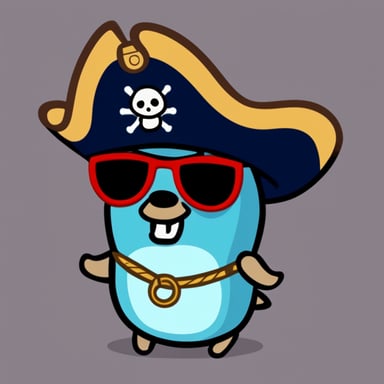 Go Blue Gopher as Pirate Captain