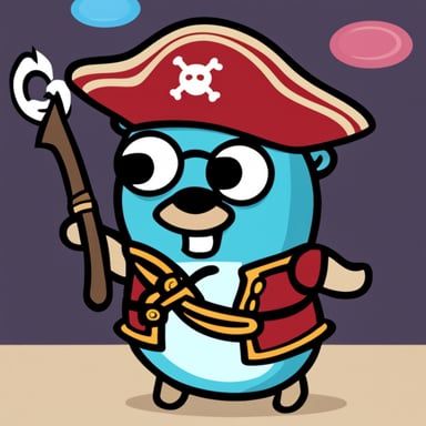 Go Blue Gopher as Pirate Captain