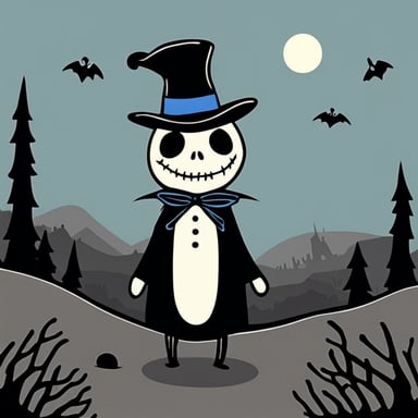 Go Blue Gopher as Jack Skellington in The Nightmare Before Christmas.