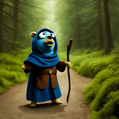 Go Blue Gopher as a character in Lord of the Rings.