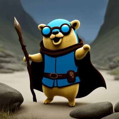 Go Blue Gopher as a character in Lord of the Rings.
