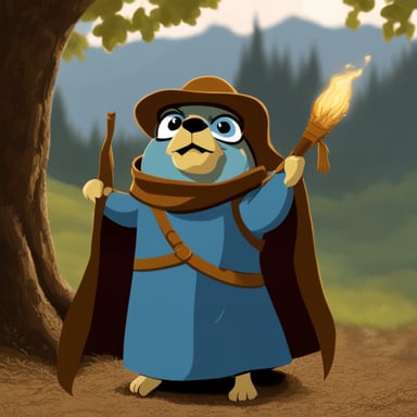 Go Blue Gopher as a character in Lord of the Rings.