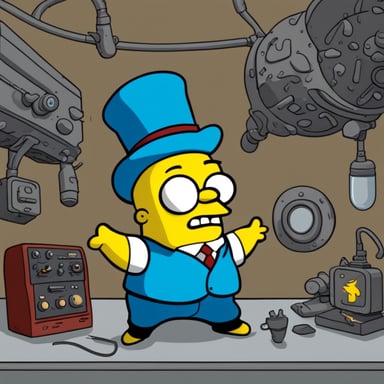 Go blue gopher as a Simpson