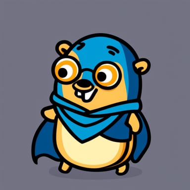 Go blue gopher as Kena