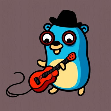 A go blue gopher as a rasta gopher