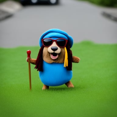 A go blue gopher as a rasta gopher