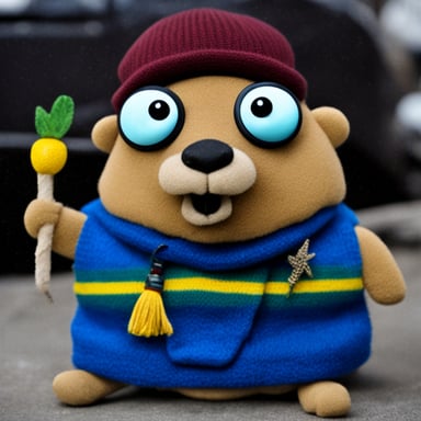 A go blue gopher as a rasta gopher