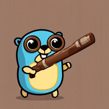 Go Blue Gopher, cartoon style