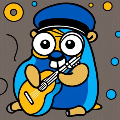 Go Blue Gopher in Picasso style.
