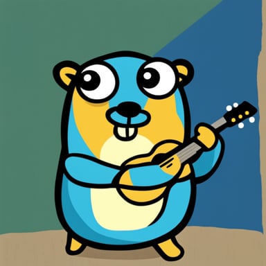Go Blue Gopher in Picasso style.
