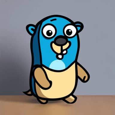 Go Blue Gopher in Picasso style.