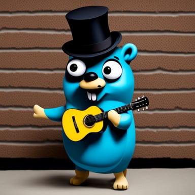 Go Blue Gopher dressed like Charlie Chaplin.