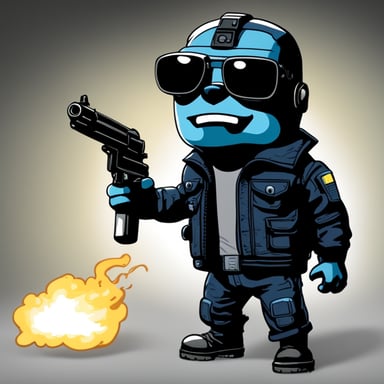 In the final scene, Go Blue Gopher, taking on the role of the Terminator in Terminator 2, gives a thumbs-up as he descends into the foundry.