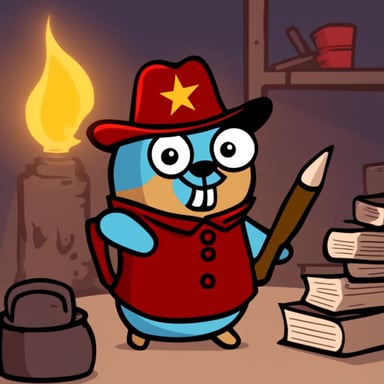 Go Blue Gopher as communist gopher
