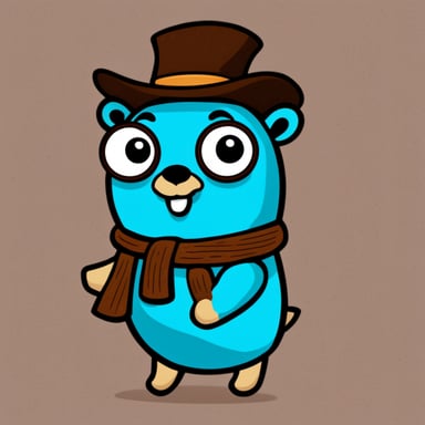 Cartoon Magic Go Blue Gopher