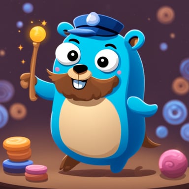 Cartoon Magic Go Blue Gopher