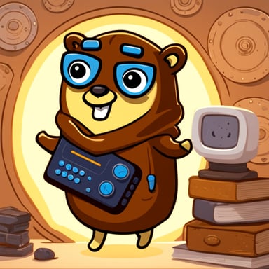 Go Blue Gopher with memory chip