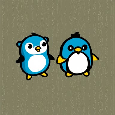 Go Blue Gopher and Penguin Linux