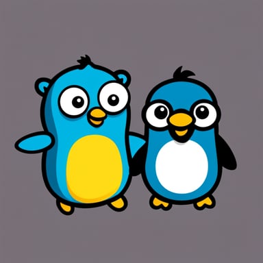 Go Blue Gopher and Penguin Linux