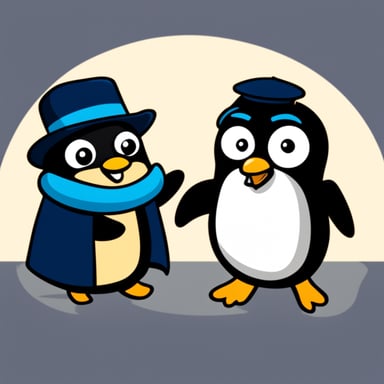Go Blue Gopher and Penguin Linux