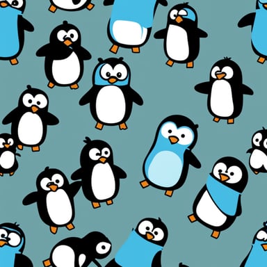 Go Blue Gopher and Penguin Linux