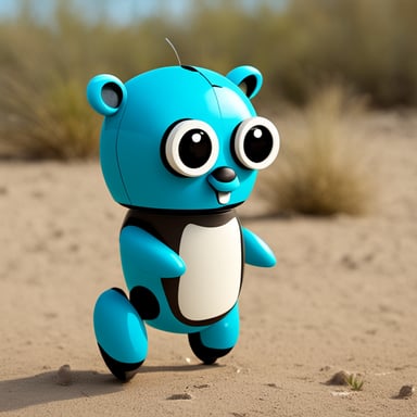 Go Blue Gopher as a robotic AI-powered gopher.