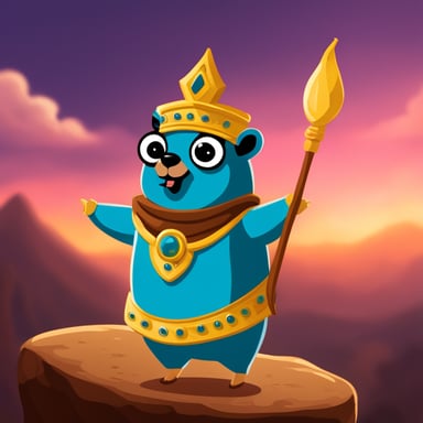 Go Blue Gopher as the African prince.