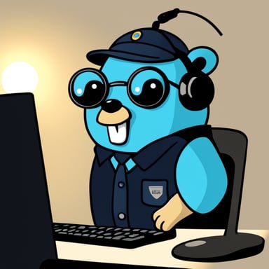 Go Blue Gopher has a transparent view, working as a dispatcher for secret message processing.