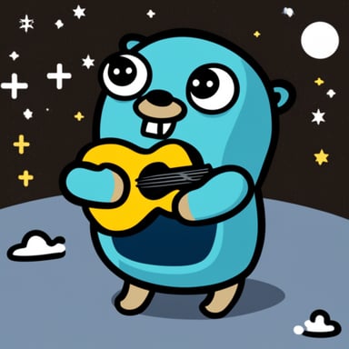 Go Blue Gopher crying in space