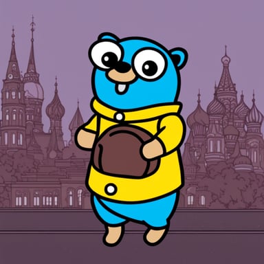 Go Blue Gopher in Russia