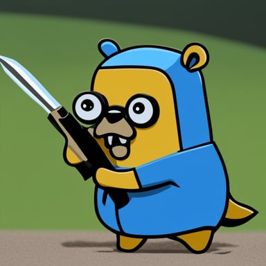 Go blue gopher like Vega from Pulp Fiction.