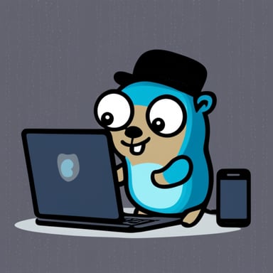 Go Blue Gopher as a hacker.